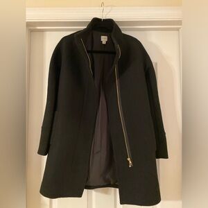 J Crew City Coat black size 0